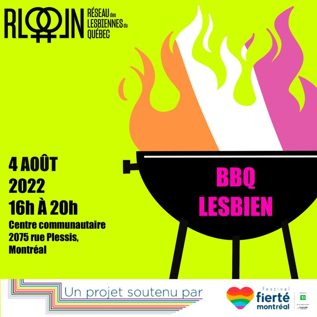 4 août : BBQ lesbien du RLQ