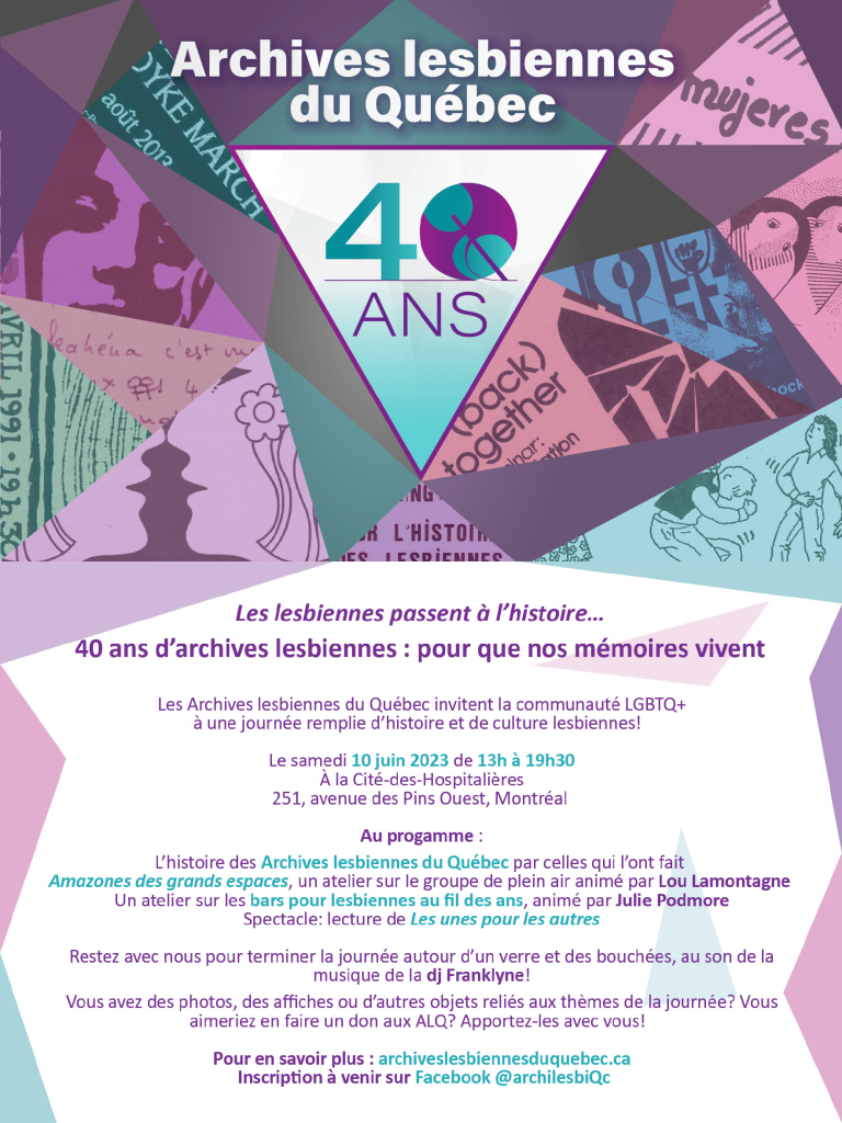 10 juin : 40e anniversaire des Archives lesbiennes