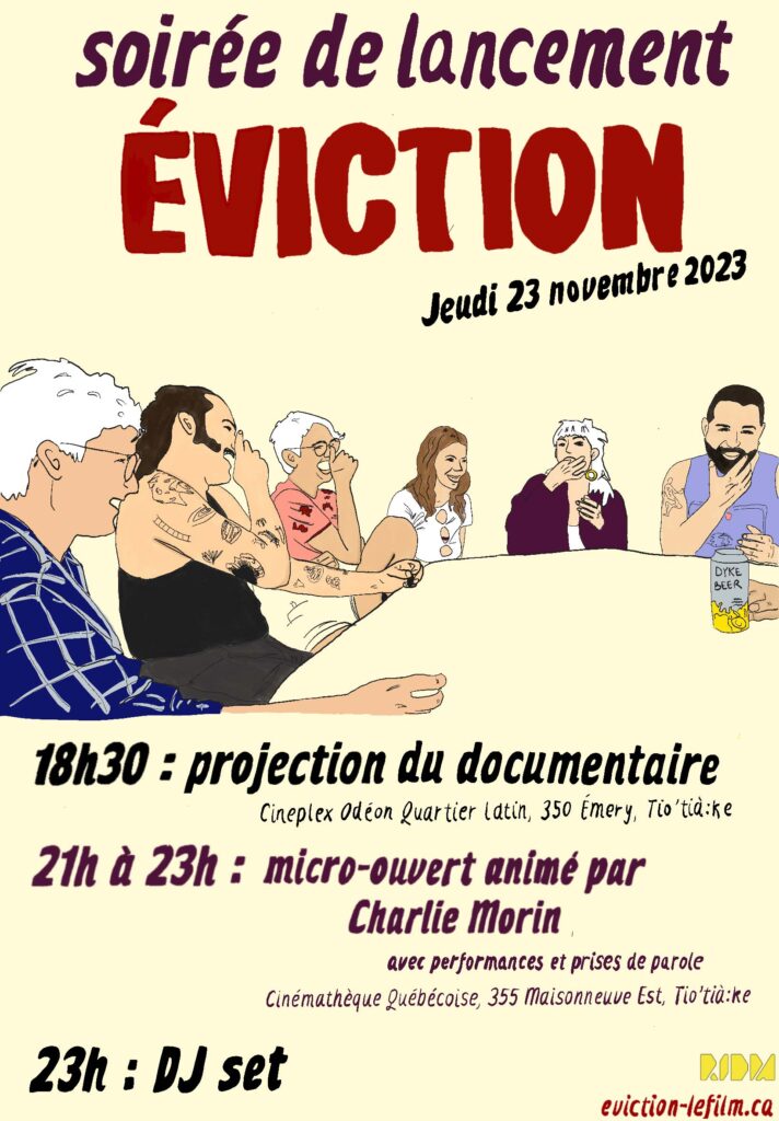 Sortie du documentaire « Éviction »